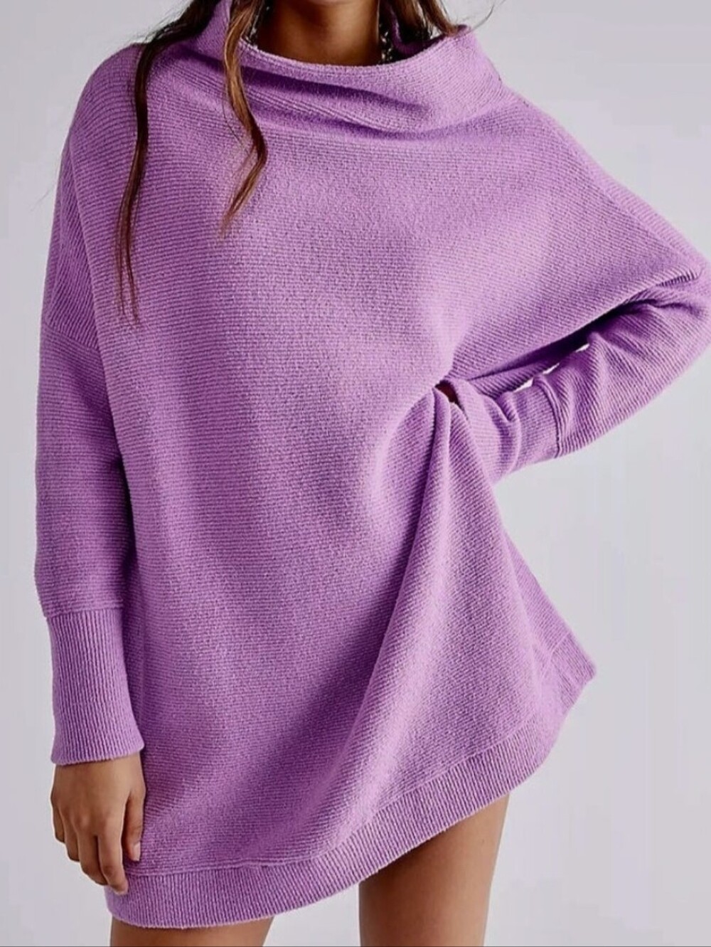 Free People | Ottoman Purple Relaxed Sweater | Size Large